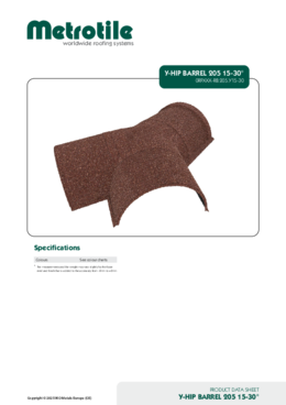 M017 Y-Rygning 15-30 gr.