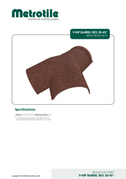 M019 Y-Rygning 30-45 gr.